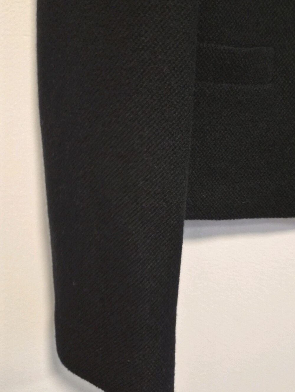 Vtg Talbots Collection Blazer Wool/Silk Blend Black Made In Italy Cropped Size 8 - Picture 5 of 10